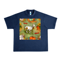 Navy fall goats seamless pattern Urban Heavy Tee - BundleAndBundleShop