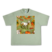 Oil Green fall goats seamless pattern Urban Heavy Tee - BundleAndBundleShop