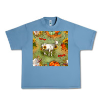 Pebble Blue fall goats seamless pattern Urban Heavy Tee - BundleAndBundleShop