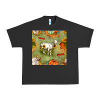Pigment Black fall goats seamless pattern Urban Heavy Tee - BundleAndBundleShop