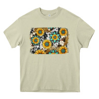 Mossy gemstone sunflower cowhide background Heavy Core Tee - Jasminsmagicworld