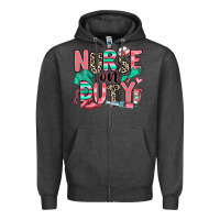 Charcoal Heather nurse on duty Zipper Hoodie - RanaPortraitStore