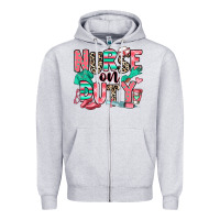 Heather Grey nurse on duty Zipper Hoodie - RanaPortraitStore