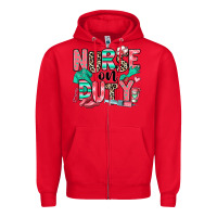 Red nurse on duty Zipper Hoodie - RanaPortraitStore