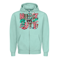Seafoam nurse on duty Zipper Hoodie - RanaPortraitStore