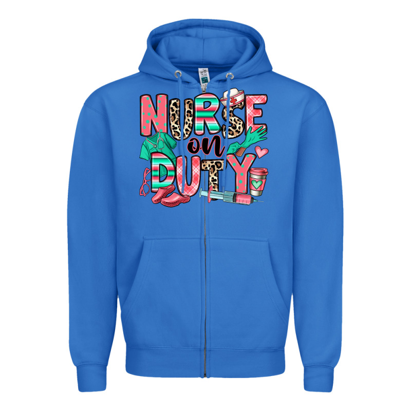 Nurse On Duty Zipper Hoodie by RanaPortraitStore | Teevron