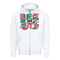 White nurse on duty Zipper Hoodie - RanaPortraitStore