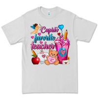 Dove Grey Cupid's Favorite Teacher Valentine's Day Frappe Premium Tee - FaDigitalArtStudio