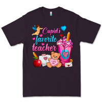 Plum Cupid's Favorite Teacher Valentine's Day Frappe Premium Tee - FaDigitalArtStudio