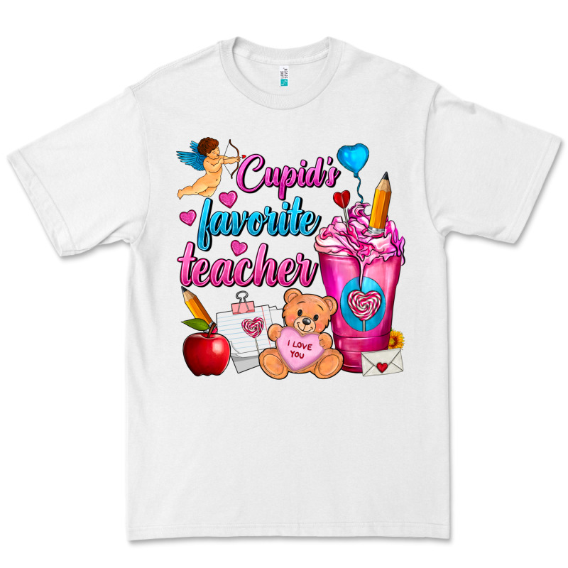 Cupid's Favorite Teacher Valentine's Day Frappe Premium Tee by FaDigitalArtStudio | Teevron