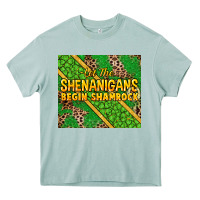 Arona Let the shenanigans begin shamrock tumbler Heavy Core Tee - HowdyJamesFarm