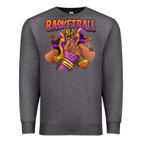Charcoal Heather Basketball life afro girl sneakers Premium Sweatshirt - RanaPortraitStore