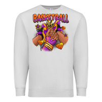 Dove Grey Basketball life afro girl sneakers Premium Sweatshirt - RanaPortraitStore