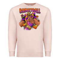 Pale Pink Basketball life afro girl sneakers Premium Sweatshirt - RanaPortraitStore