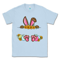 Dusty Blue Western Easter bunny name frame Classic Tee - OliviaCreatesArt
