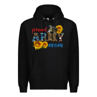Black proud army mom Premium Hoodie - Artiststas