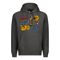 Charcoal Heather proud army mom Premium Hoodie - Artiststas