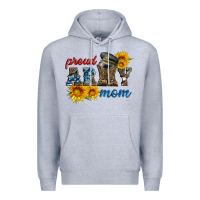Heather Grey proud army mom Premium Hoodie - Artiststas