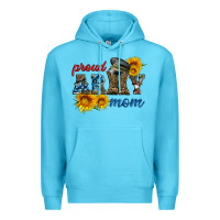 Ocean Blue proud army mom Premium Hoodie - Artiststas