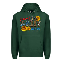 Sports Green proud army mom Premium Hoodie - Artiststas