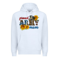 White proud army mom Premium Hoodie - Artiststas