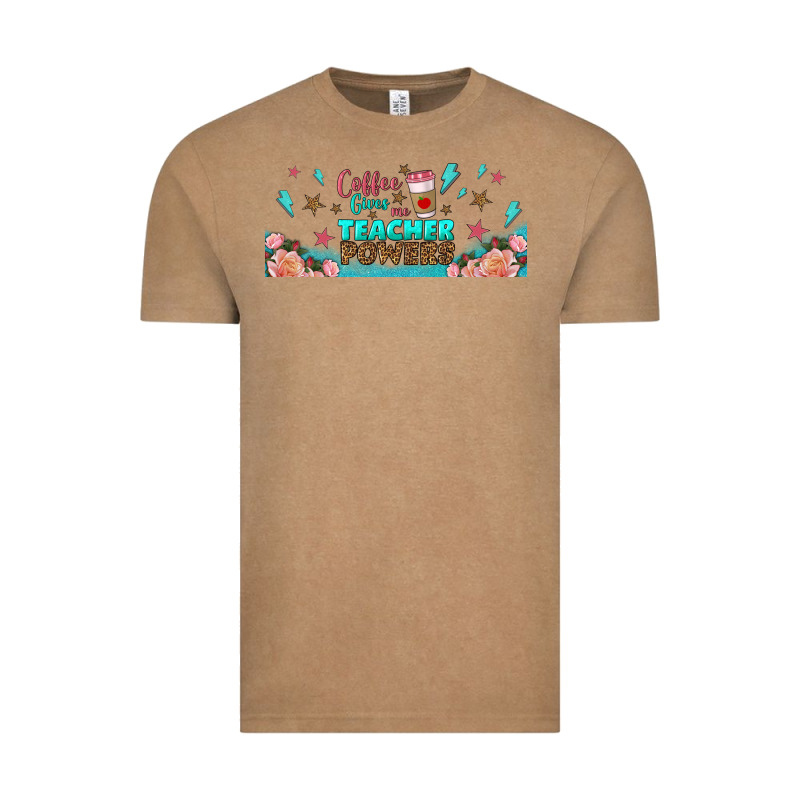 Coffe Gives Me Teacher Powers Libbey Glass Vintage Tee by BundleAndBundleShop | Teevron