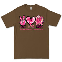 Cacao Peace love cure Breast Cancer Awareness Premium Tee - FaDigitalArtStudio