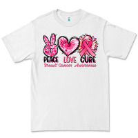 Peace Love Cure Breast Cancer Awareness Premium Tee | Teevron