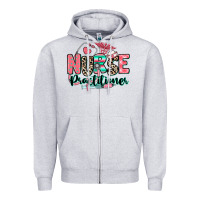 Heather Grey nurse practitioner Zipper Hoodie - RanaPortraitStore