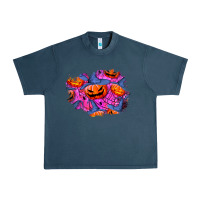 Midnight Navy halloween pumpkin patch  4 Urban Heavy Tee - BundleAndBundleShop