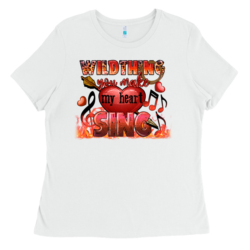Valentine's Day Wild Thing You Make My Heart Sing Ladies Tee by FaDigitalArtStudio | Teevron