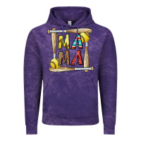 Cloud Purple softball mama Vintage Hoodie - CowhideDigitalArt