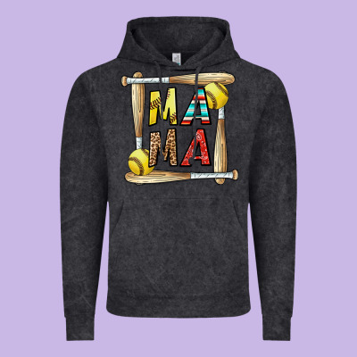 Softball Mama Vintage Hoodie Designed By Cowhidedigitalart