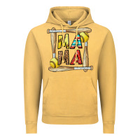 Vintage Mustard softball mama Vintage Hoodie - CowhideDigitalArt