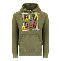 Vintage Olive softball mama Vintage Hoodie - CowhideDigitalArt