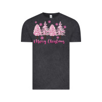 Vintage Black Merry Christmas Trees Vintage Tee - FaDigitalArtStudio
