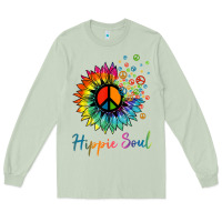 Matcha daisy peace sign hippie soul retro hippie flower lovers t shirt Long Sleeve Tee - baoMotion