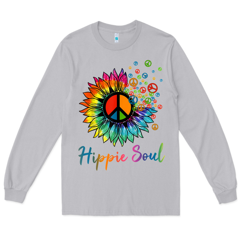 Daisy Peace Sign Hippie Soul Retro Hippie Flower Lovers T Shirt Long Sleeve Tee by baoMotion | Teevron