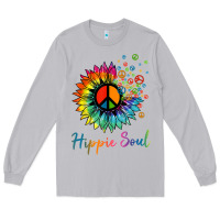 Moon Dust daisy peace sign hippie soul retro hippie flower lovers t shirt Long Sleeve Tee - baoMotion