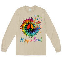Mushroom daisy peace sign hippie soul retro hippie flower lovers t shirt Long Sleeve Tee - baoMotion