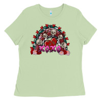 Matcha skull xoxo rainbow valentine's day Ladies Tee - FaDigitalArtStudio