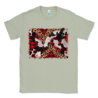 Matcha cowhide buffalo plaid leopad background Classic Tee - CowCowDesign