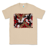 Mushroom cowhide buffalo plaid leopad background Classic Tee - CowCowDesign
