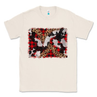 Natural cowhide buffalo plaid leopad background Classic Tee - CowCowDesign