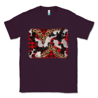 Plum cowhide buffalo plaid leopad background Classic Tee - CowCowDesign