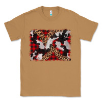 Toasted Coconut cowhide buffalo plaid leopad background Classic Tee - CowCowDesign