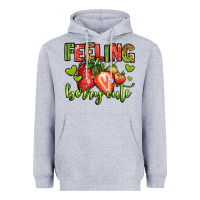 Heather Grey feeling berry cute strawberry Heavyweight Hoodie - Jasminsmagicworld
