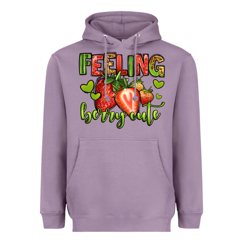 Feeling Berry Cute Strawberry Heavyweight Hoodie by Jasminsmagicworld | Teevron