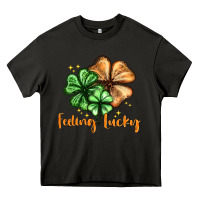 Asphalt Feeling lucky with clover Heavy Core Tee - HowdyJamesFarm