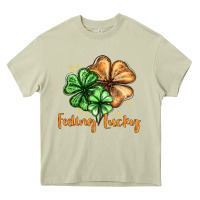 Mossy Feeling lucky with clover Heavy Core Tee - HowdyJamesFarm